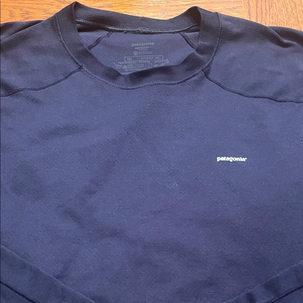 Patagonia Dark Blue base layer Crewneck Tee